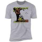 T-Shirts Heather Grey / S Tree Yoda Calvin Men's Premium T-Shirt