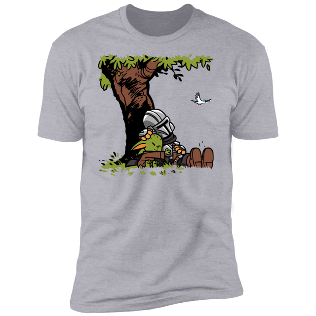 T-Shirts Heather Grey / S Tree Yoda Calvin Men's Premium T-Shirt