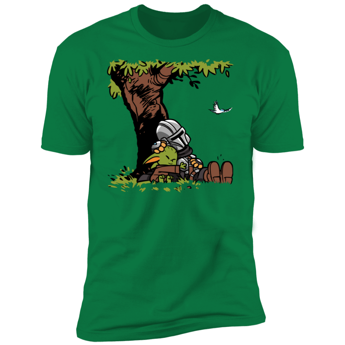 T-Shirts Kelly Green / S Tree Yoda Calvin Men's Premium T-Shirt