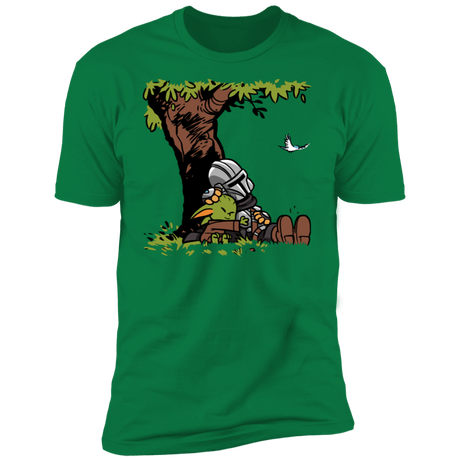 T-Shirts Kelly Green / S Tree Yoda Calvin Men's Premium T-Shirt