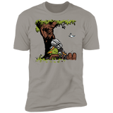 T-Shirts Light Grey / S Tree Yoda Calvin Men's Premium T-Shirt