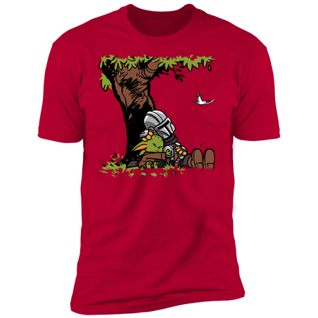 T-Shirts Red / S Tree Yoda Calvin Men's Premium T-Shirt