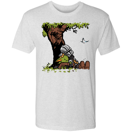 T-Shirts Heather White / S Tree Yoda Calvin Men's Triblend T-Shirt