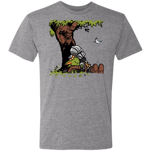 T-Shirts Premium Heather / S Tree Yoda Calvin Men's Triblend T-Shirt