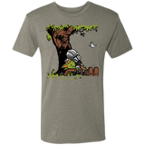 T-Shirts Venetian Grey / S Tree Yoda Calvin Men's Triblend T-Shirt