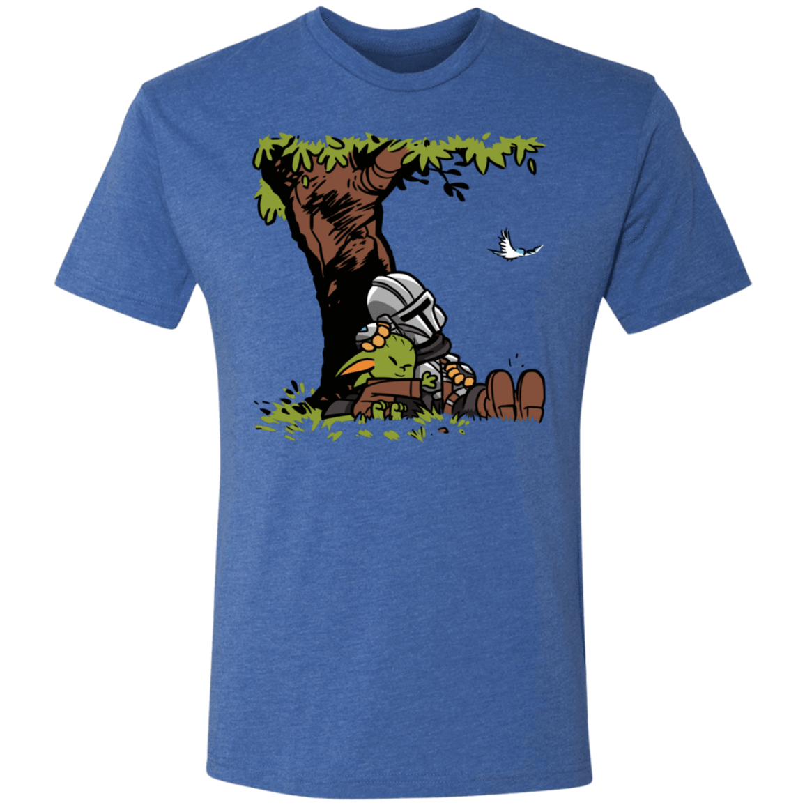 T-Shirts Vintage Royal / S Tree Yoda Calvin Men's Triblend T-Shirt