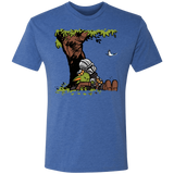 T-Shirts Vintage Royal / S Tree Yoda Calvin Men's Triblend T-Shirt