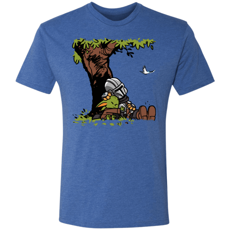 T-Shirts Vintage Royal / S Tree Yoda Calvin Men's Triblend T-Shirt