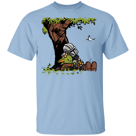 T-Shirts Light Blue / S Tree Yoda Calvin T-Shirt