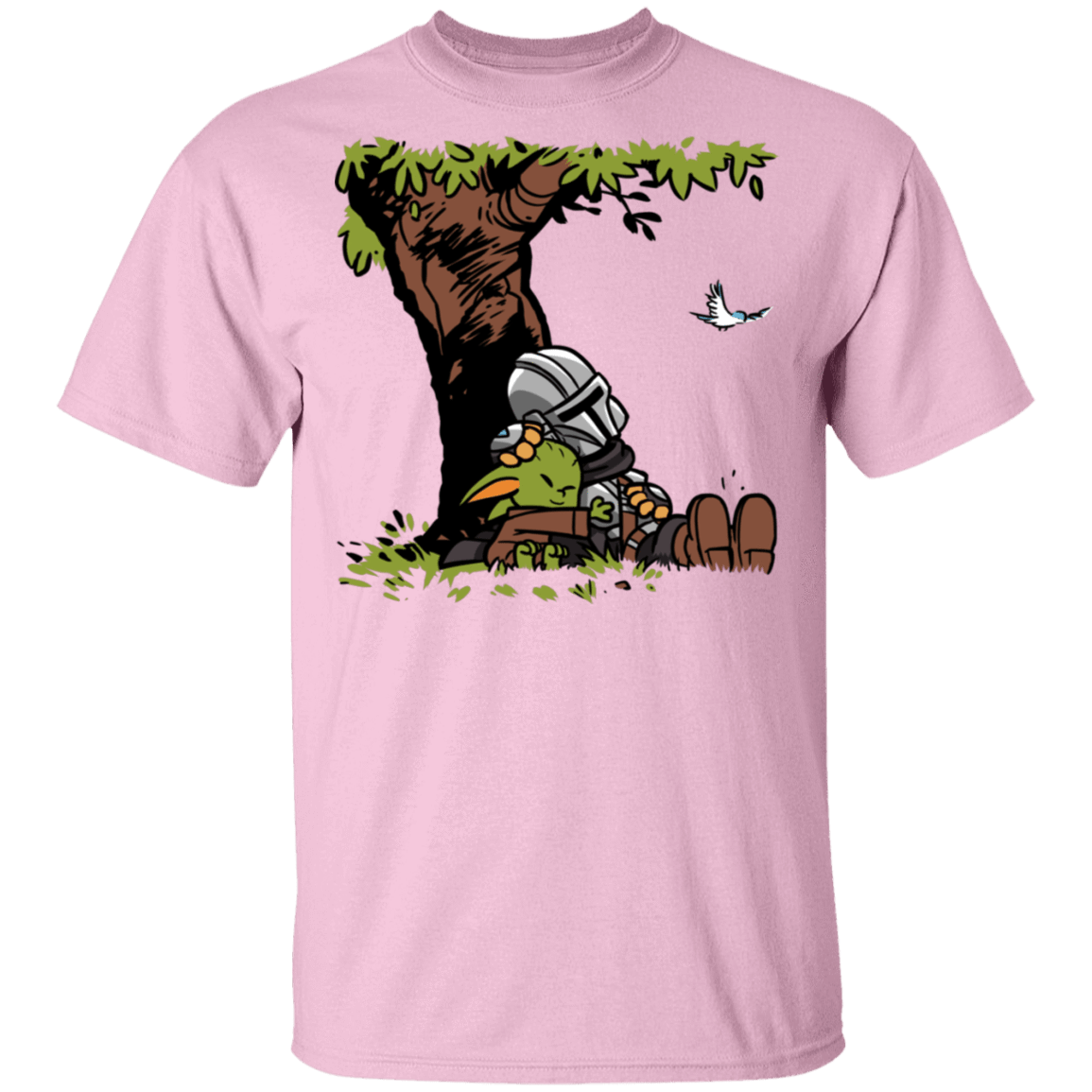 T-Shirts Light Pink / S Tree Yoda Calvin T-Shirt