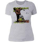 T-Shirts Heather Grey / S Tree Yoda Calvin Women's Premium T-Shirt
