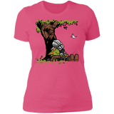 T-Shirts Hot Pink / S Tree Yoda Calvin Women's Premium T-Shirt