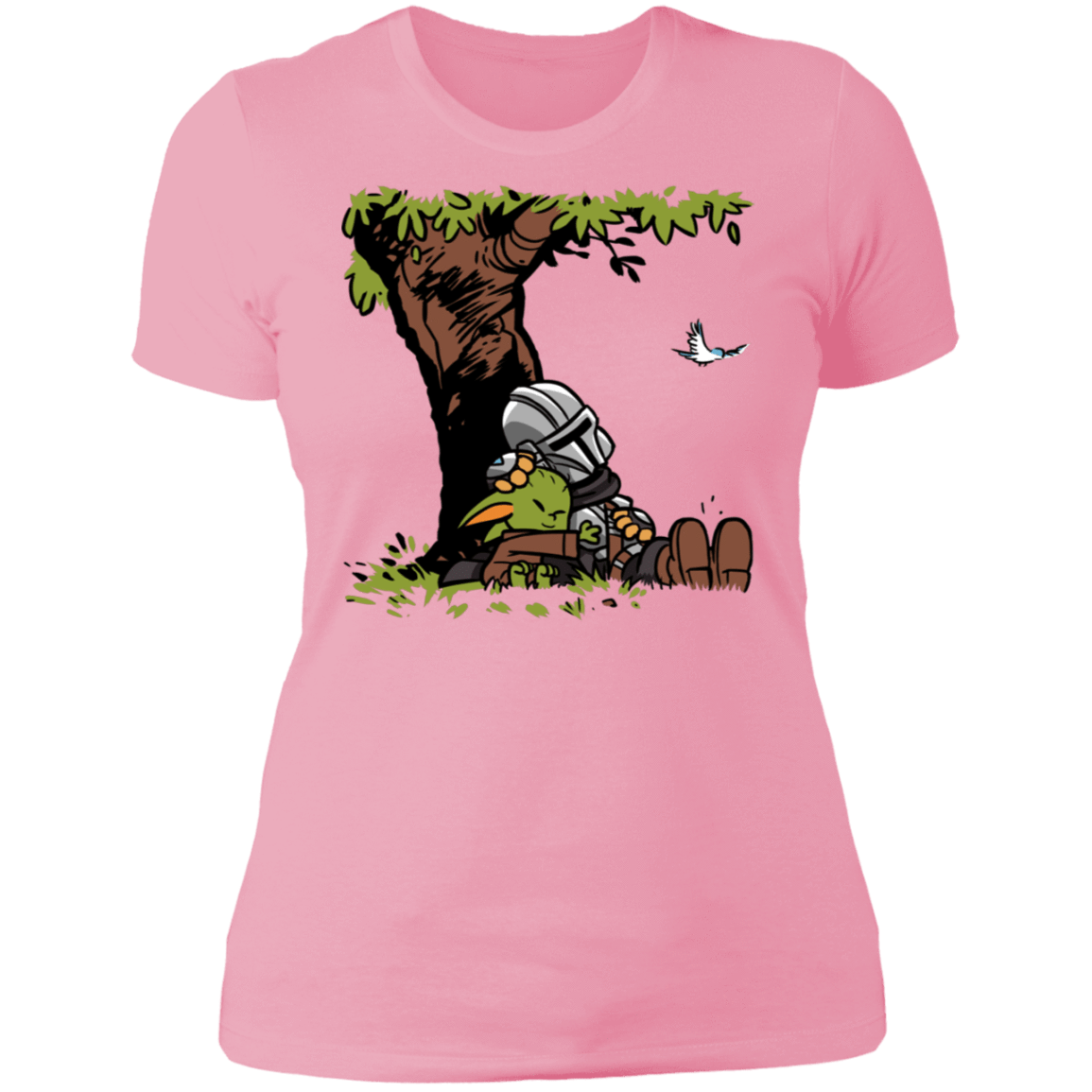 T-Shirts Light Pink / S Tree Yoda Calvin Women's Premium T-Shirt