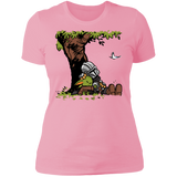 T-Shirts Light Pink / S Tree Yoda Calvin Women's Premium T-Shirt