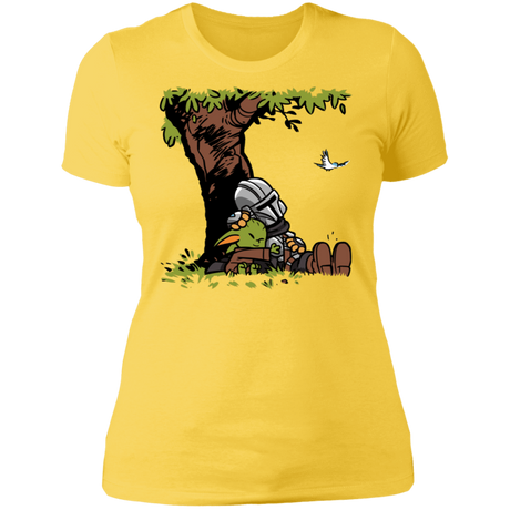 T-Shirts Vibrant Yellow / S Tree Yoda Calvin Women's Premium T-Shirt