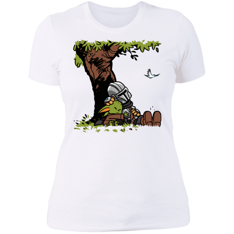 T-Shirts White / S Tree Yoda Calvin Women's Premium T-Shirt