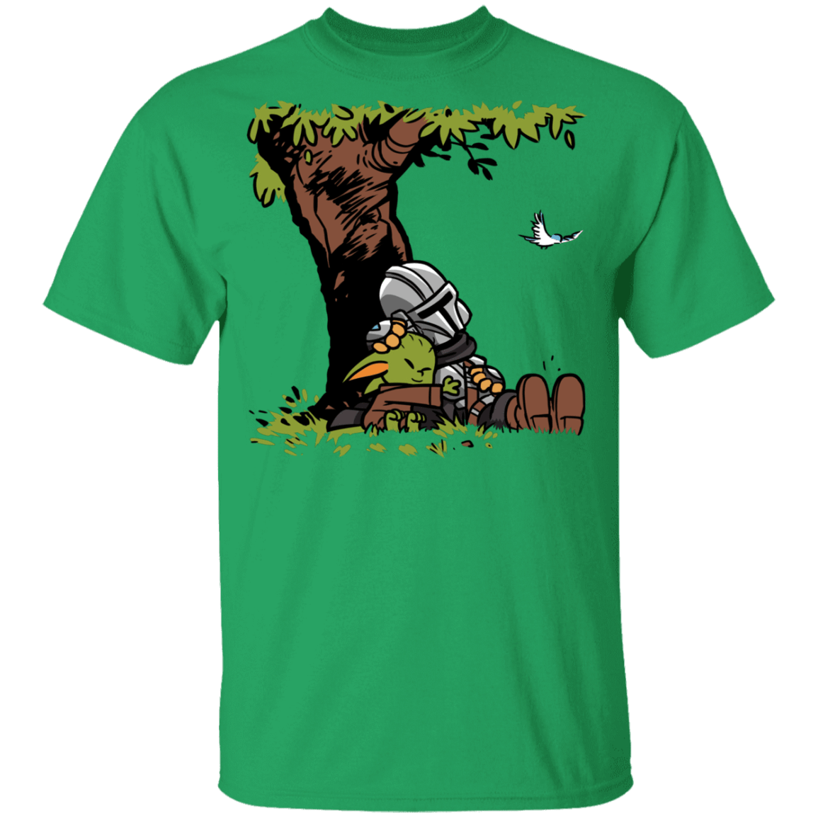 T-Shirts Irish Green / YXS Tree Yoda Calvin Youth T-Shirt