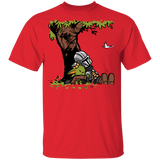 T-Shirts Red / YXS Tree Yoda Calvin Youth T-Shirt