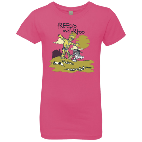 T-Shirts Hot Pink / YXS Treepio and Artoo Girls Premium T-Shirt