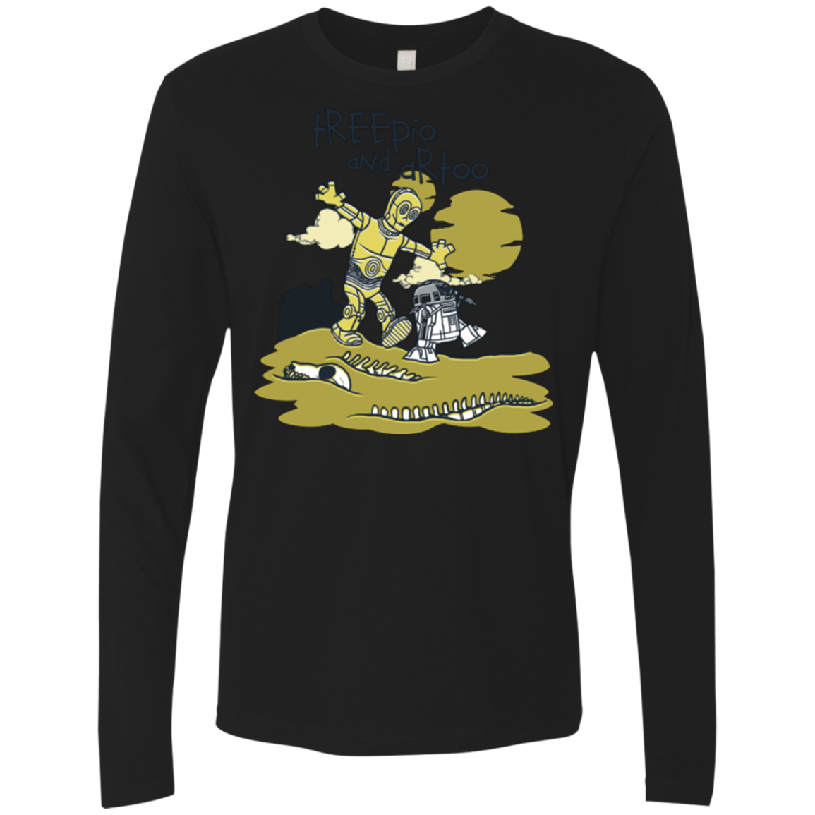 T-Shirts Black / Small Treepio and Artoo Men's Premium Long Sleeve