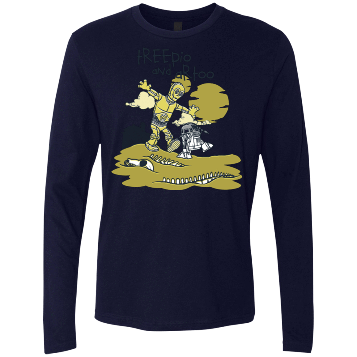 T-Shirts Midnight Navy / Small Treepio and Artoo Men's Premium Long Sleeve