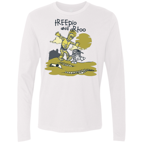 T-Shirts White / Small Treepio and Artoo Men's Premium Long Sleeve