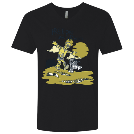 T-Shirts Black / X-Small Treepio and Artoo Men's Premium V-Neck