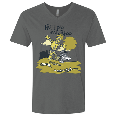 T-Shirts Heavy Metal / X-Small Treepio and Artoo Men's Premium V-Neck