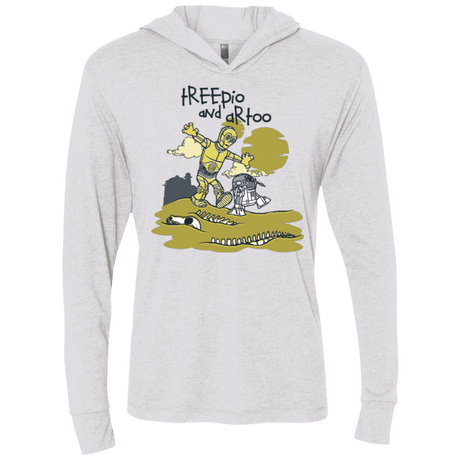 T-Shirts Heather White / X-Small Treepio and Artoo Triblend Long Sleeve Hoodie Tee