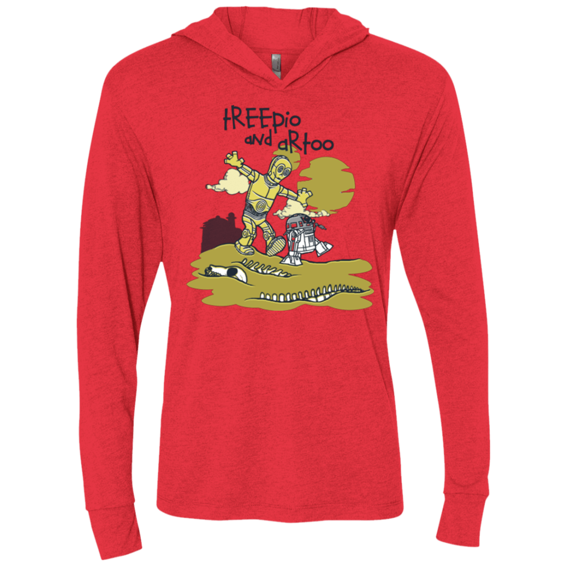 T-Shirts Vintage Red / X-Small Treepio and Artoo Triblend Long Sleeve Hoodie Tee