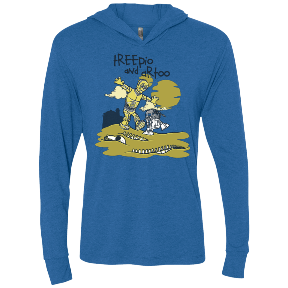 T-Shirts Vintage Royal / X-Small Treepio and Artoo Triblend Long Sleeve Hoodie Tee