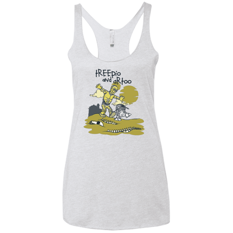 T-Shirts Heather White / X-Small Treepio and Artoo Women's Triblend Racerback Tank