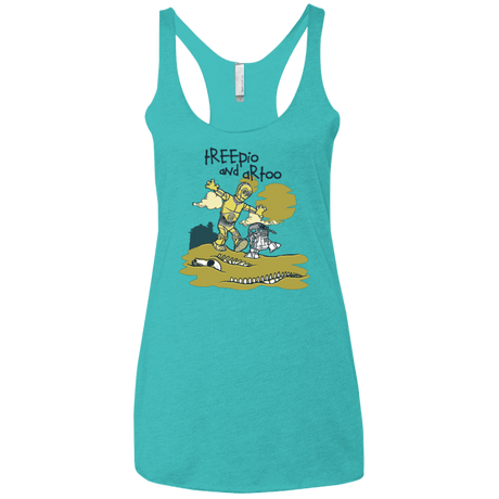 T-Shirts Tahiti Blue / X-Small Treepio and Artoo Women's Triblend Racerback Tank