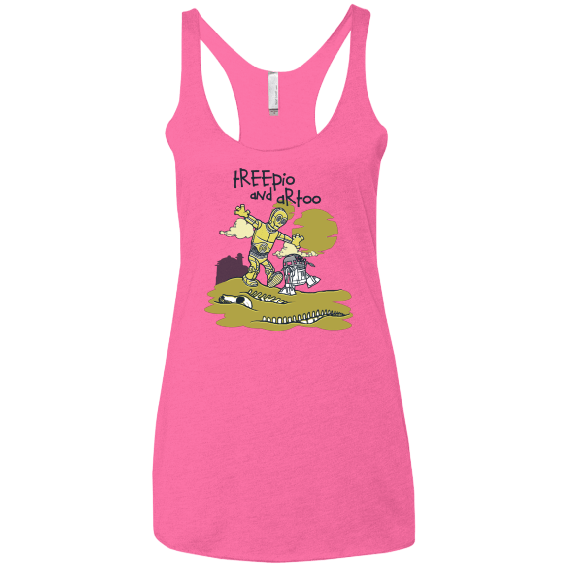T-Shirts Vintage Pink / X-Small Treepio and Artoo Women's Triblend Racerback Tank