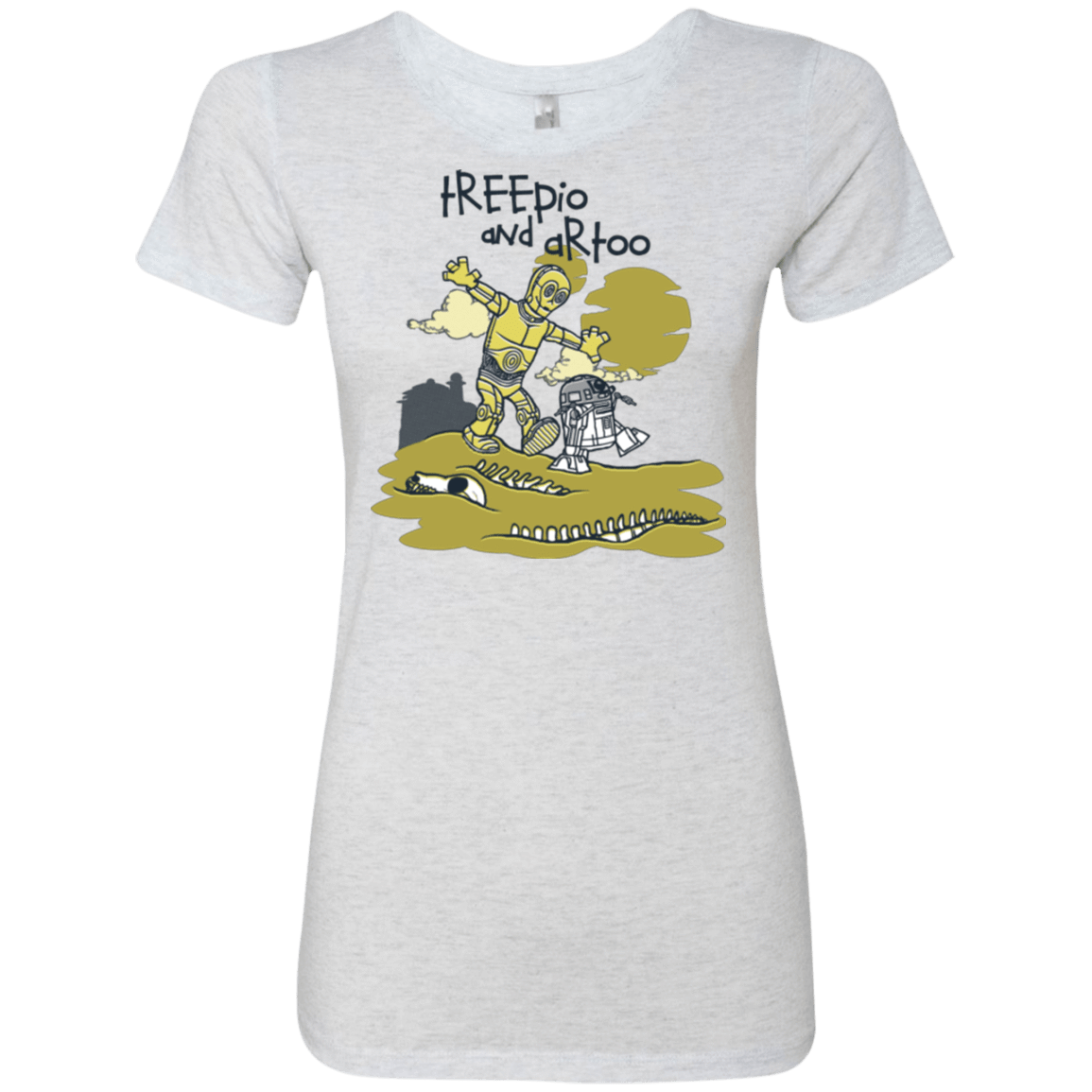 T-Shirts Heather White / Small Treepio and Artoo Women's Triblend T-Shirt