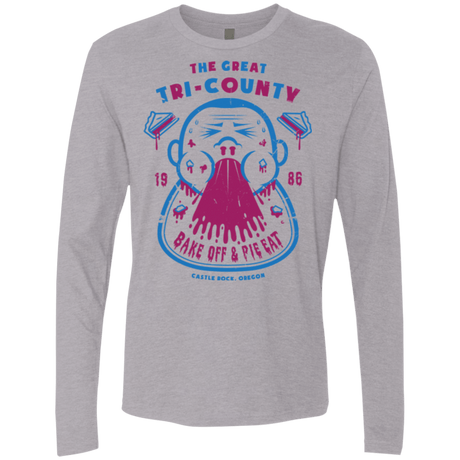 T-Shirts Heather Grey / Small Tri County Pie Eating Men's Premium Long Sleeve