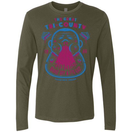 T-Shirts Military Green / Small Tri County Pie Eating Men's Premium Long Sleeve