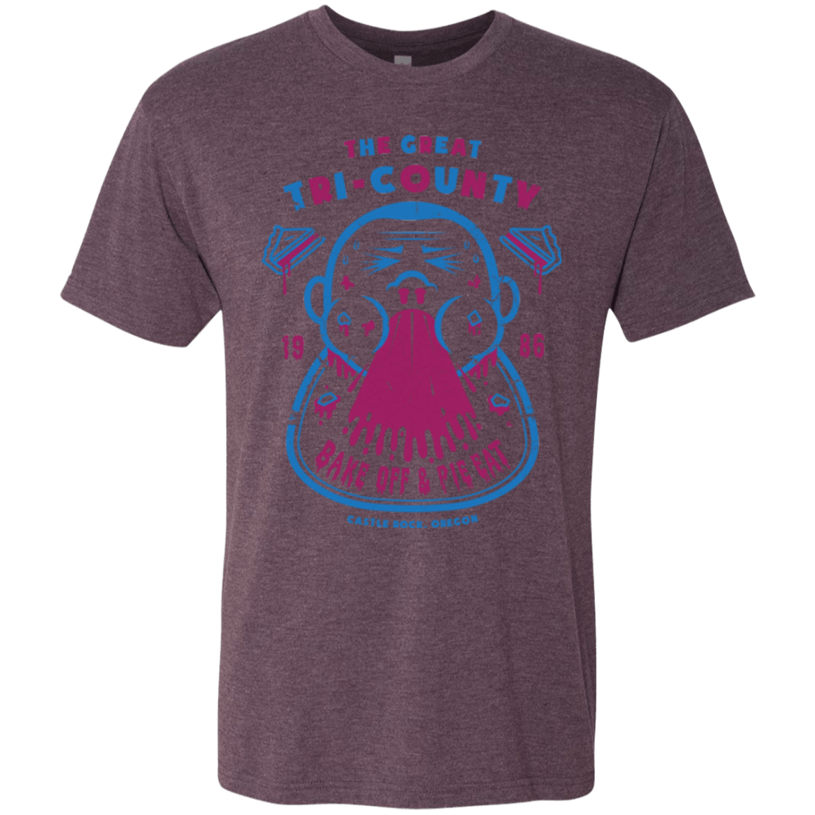 T-Shirts Vintage Purple / Small Tri County Pie Eating Men's Triblend T-Shirt