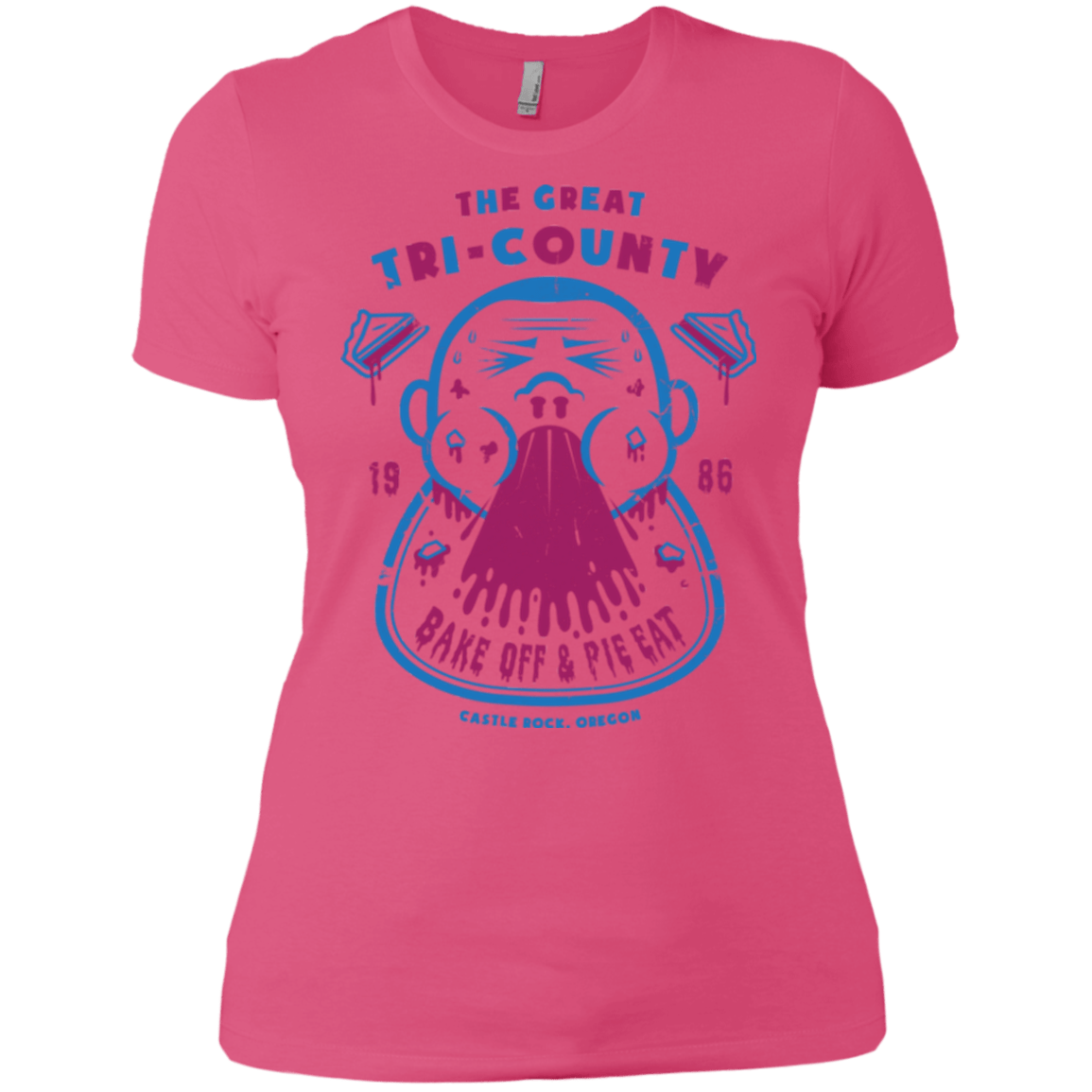 T-Shirts Hot Pink / X-Small Tri County Pie Eating Women's Premium T-Shirt