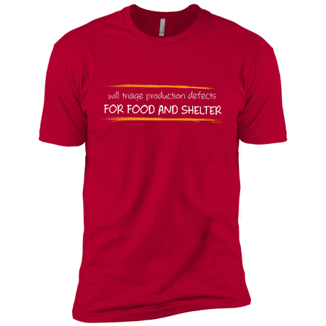 T-Shirts Red / YXS Triaging Defects For Food And Shelter Boys Premium T-Shirt