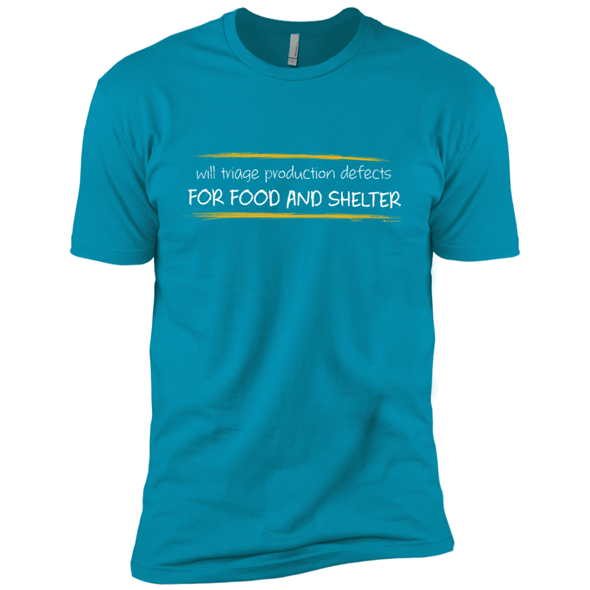 T-Shirts Turquoise / YXS Triaging Defects For Food And Shelter Boys Premium T-Shirt