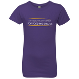T-Shirts Purple Rush / YXS Triaging Defects For Food And Shelter Girls Premium T-Shirt