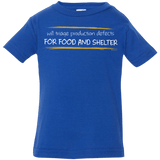 T-Shirts Royal / 6 Months Triaging Defects For Food And Shelter Infant Premium T-Shirt