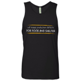 T-Shirts Black / Small Triaging Defects For Food And Shelter Men's Premium Tank Top