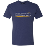 T-Shirts Vintage Navy / Small Triaging Defects For Food And Shelter Men's Triblend T-Shirt