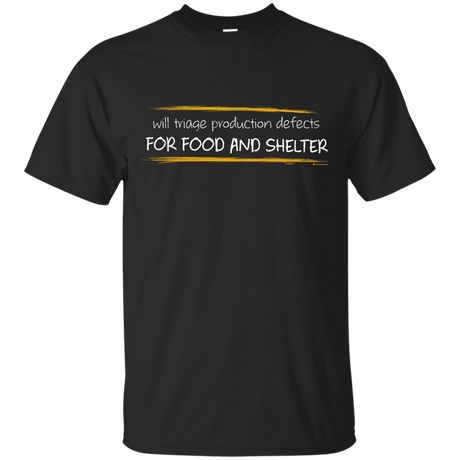 T-Shirts Black / Small Triaging Defects For Food And Shelter T-Shirt