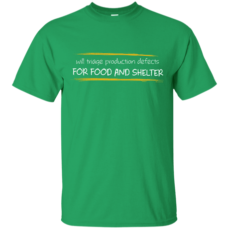 T-Shirts Irish Green / Small Triaging Defects For Food And Shelter T-Shirt