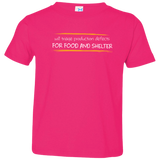 T-Shirts Hot Pink / 2T Triaging Defects For Food And Shelter Toddler Premium T-Shirt