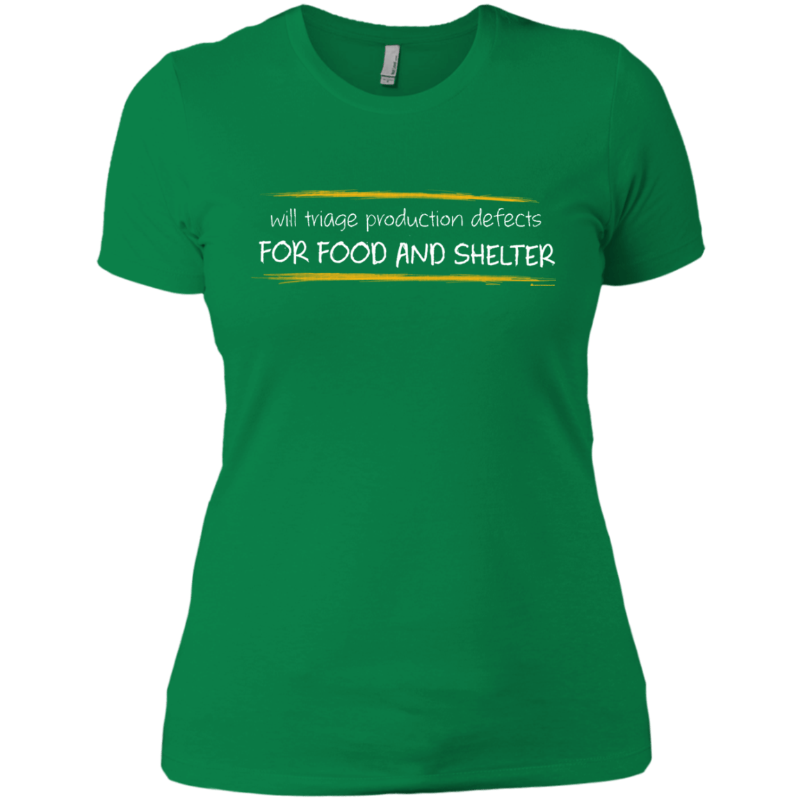 T-Shirts Kelly Green / X-Small Triaging Defects For Food And Shelter Women's Premium T-Shirt