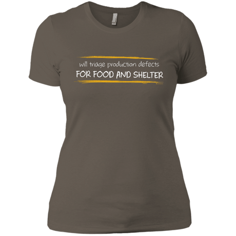T-Shirts Warm Grey / X-Small Triaging Defects For Food And Shelter Women's Premium T-Shirt
